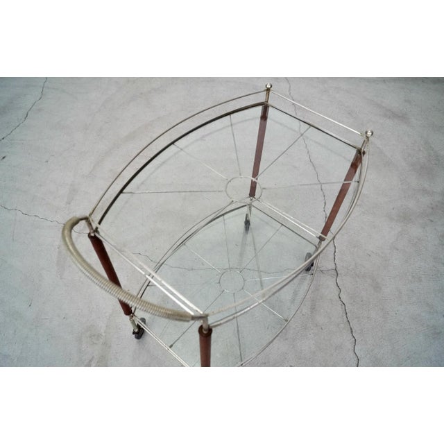 Mid-Century Modern Bar Cart For Sale In Los Angeles - Image 6 of 13