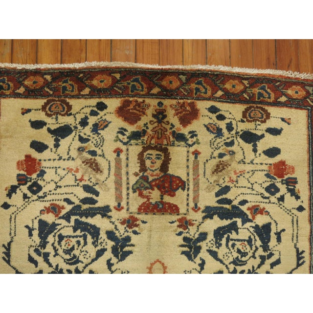 Early 20th Century Early 20th Century Persian Pictorial Rug with Hebrew Inscription For Sale - Image 5 of 6