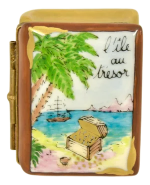 Limoges Treasure Island Book Accent Box