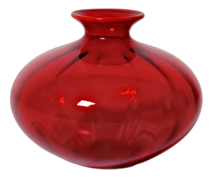 Single-Flower Vase in Red Murano Glass from Venini, Italy, 2000s