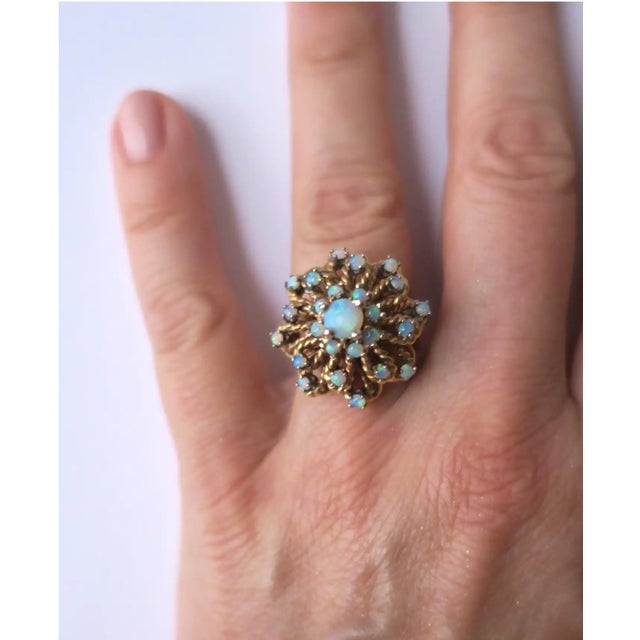 Mid 20th Century Opal and Gold Cocktail Ring, Circa 1960s For Sale - Image 5 of 11