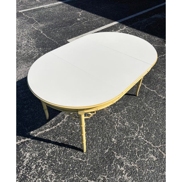 Hollywood Regency Thomasville Allegro Dining Table W/ Leaf For Sale - Image 12 of 13