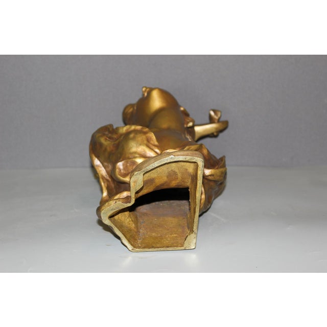 Luigi Balliani, Sculpture The Girl with the Bicorne Hat, 1900, Bronze For Sale - Image 4 of 14