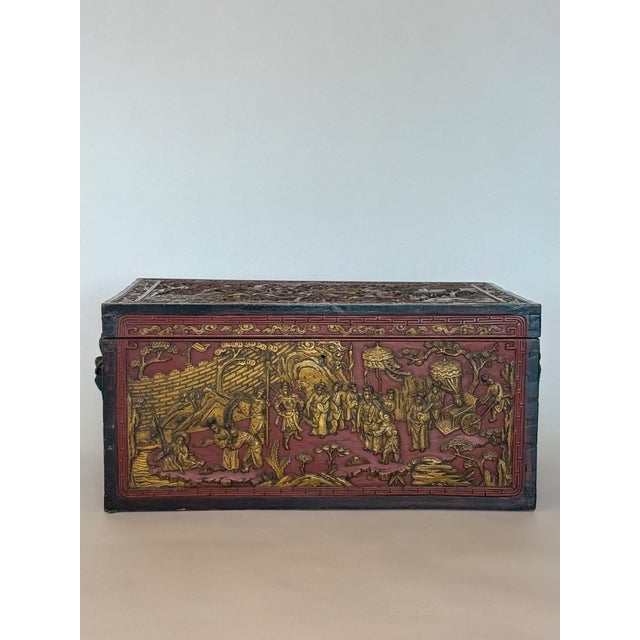 Mid 20th Century Chinese Camphor Wooden Chest For Sale - Image 4 of 7