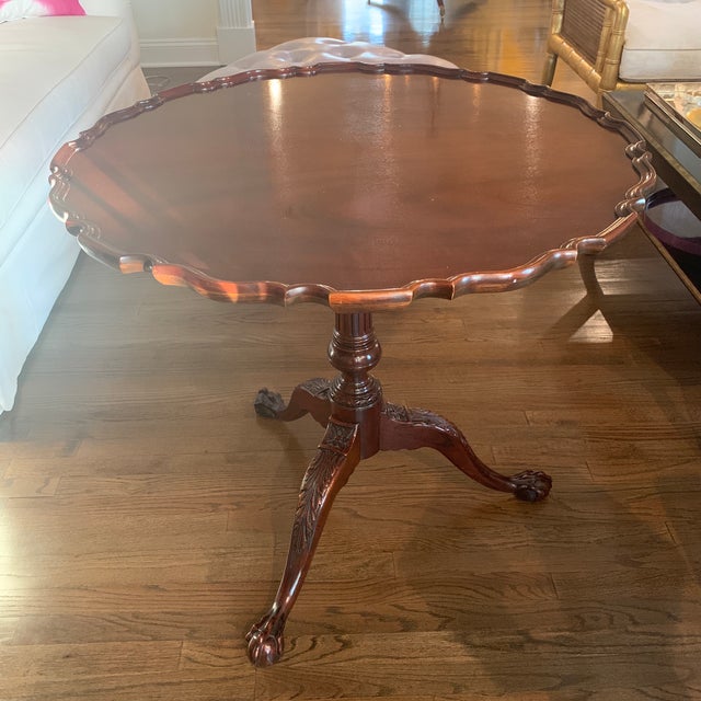 Vintage Baker Furniture Historic Charleston Collection Piecrust Tilt