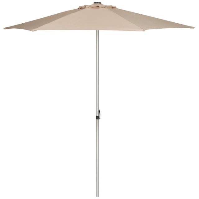 Resistant 9 Ft Easy Glide Market Umbrella in Beige For Sale In Philadelphia - Image 6 of 6