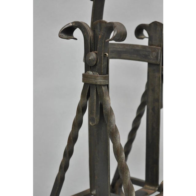 Antique German Arts & Crafts Wrought Iron Asbach Uralt 3 L Brandy Pourer Server For Sale - Image 11 of 17