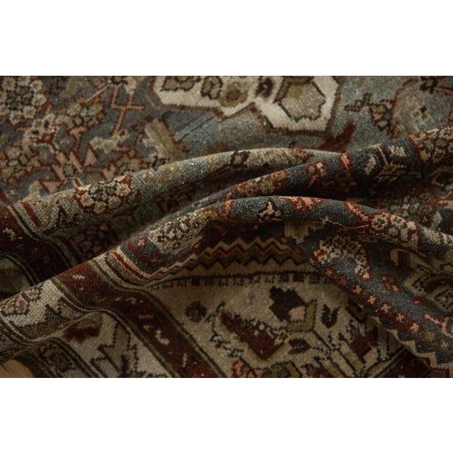 Textile Vintage Distressed Hamadan Rug - 3'6" x 5'3" For Sale - Image 7 of 11