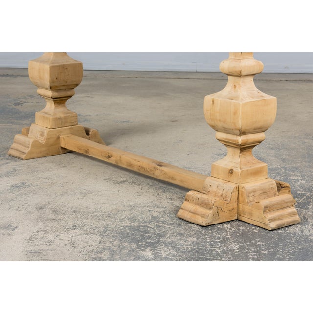 Early 20th Century Country French Louis XIII Style Bleached Mixed Wood Folding Table For Sale - Image 5 of 18