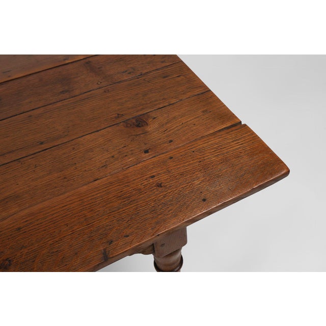 Rustic Farmhouse Table in Oak, France, 1850s For Sale - Image 6 of 12