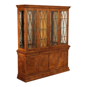 Henredon Charles X Burlwood China Display Cabinet