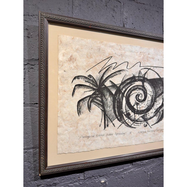 Paper 1990s Margot Voorhies Thompson Signed Lithograph 1994 Portuguese Dance 1/11 For Sale - Image 7 of 10