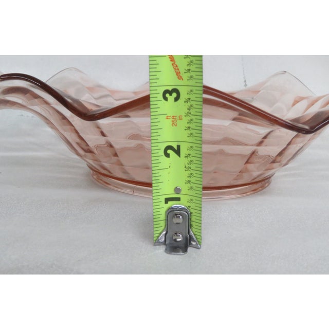 Pink Pink Depression Glass Ruffle Rim Large Bowl 4378b For Sale - Image 8 of 11