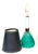 Mid 20th Century Archimede Seguso Murano Ribbed Emerald Green Glass Lamp Applied Crystal Collar For Sale - Image 10 of 16