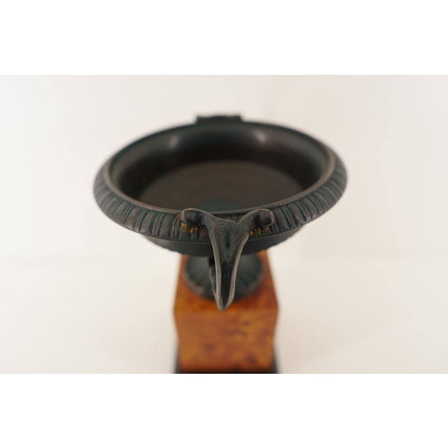 Vintage San Pacific Neoclassical Style Bronze Tazza For Sale - Image 10 of 14