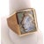 14 Karat Yellow Gold Mother of Pearl Cameo Contemporary Ring For Sale - Image 10 of 11