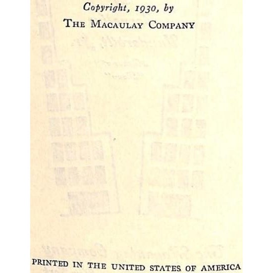 VANDERBILT, Cornelius Jr. [382] pp. The Macaulay Company 1930 w/ H.N. Swanson, Inc. Literary Agency stamp marks on front...
