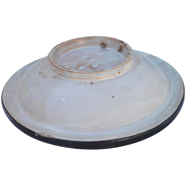 Ceramic Late 19th Century Handmade Moroccan Ceramic Wall Plate With Judaical Motif For Sale - Image 7 of 7