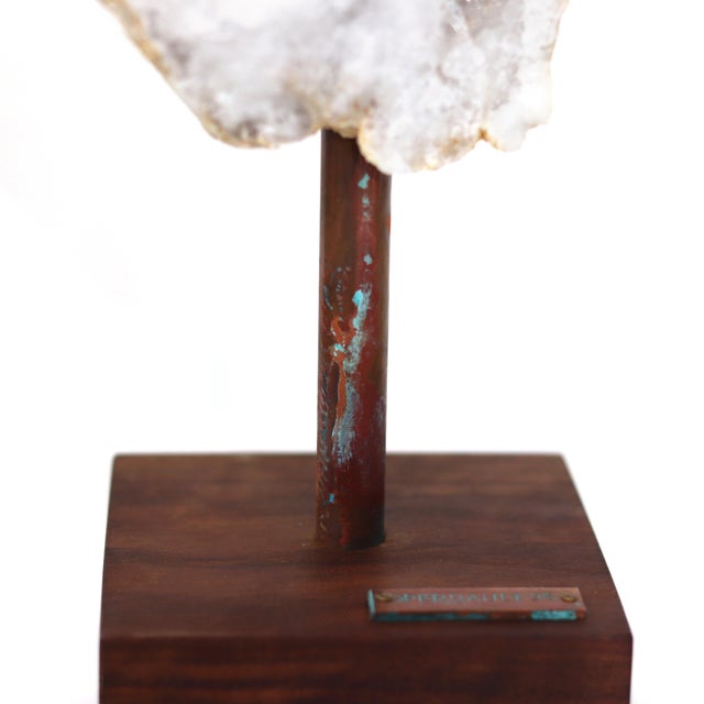 Climb 001 - Original Mixed Media Figurative Geode Sculpture for Table or Desk by Kevin Perrault For Sale - Image 10 of 11