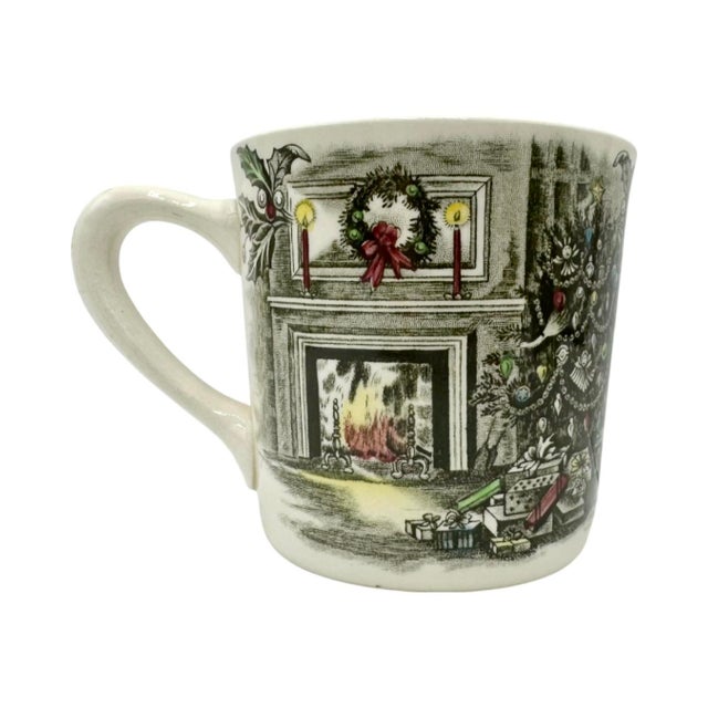 Vintage Set of 4 Johnson Bros Holiday Christmas Mugs For Sale - Image 12 of 13
