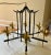 21st Century Large Bamboo Pagoda 6 Light Chandelier - Navy and Gold For Sale In Baltimore - Image 6 of 7