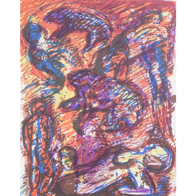 Jørgen Teik Hansen, Abstract Expressionist Composition, 1978, Color Lithograph For Sale