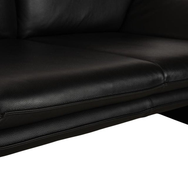 Animal Skin Atlanta 2-Seater Sofas in Black Leather from Laauser, Set of 2 For Sale - Image 7 of 18