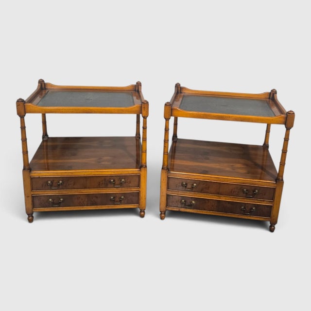 Vintage Yew Side Tables, 1920, Set of 2 For Sale - Image 13 of 13