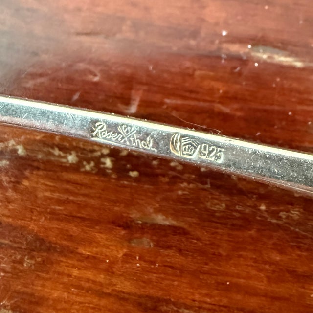 Mid 20th Century Romance by Bjorn Rosenthal Sterling Silver 925 Teaspoons - Set of 7 For Sale - Image 13 of 13