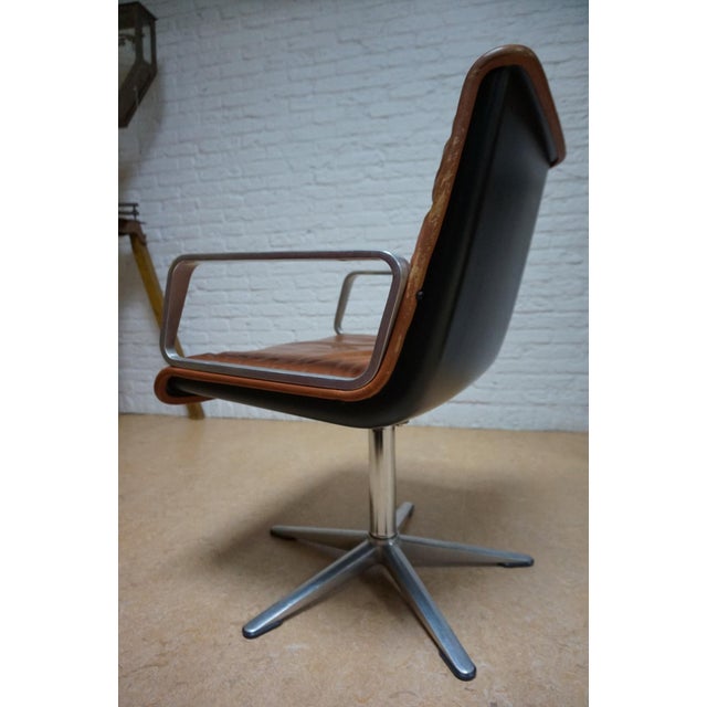 Mid-Century Modern Program 2000 Armchair in Leather by Delta Design for Wilkhahn, 1960s For Sale - Image 3 of 18