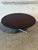 Dark Teak Round Adjustable Height Coffee to Dining Table Vintage Mid-Century Modern 1970s For Sale In Los Angeles - Image 6 of 11