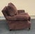 George Smith Laidback Arm Chair in dark chocolate brown suede with down seat and back cushion. The chair sits on turned...