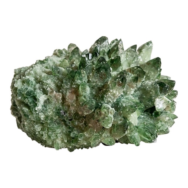 Green Phantom Quartz Cluster by Stillmantle For Sale