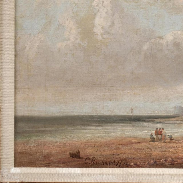 Charles Richards, Bretonische Küste II, 1875, Oil on Canvas For Sale - Image 4 of 4