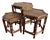 Vintage Rattan & Bamboo Hexagonal Nesting Tables – Set of 3 (Newly Refinished) For Sale