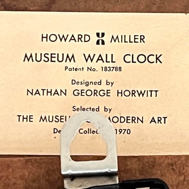 Wall Clock Designed by Nathan George Horwitt From the Museum of Modern Art Design Collection 1970 For Sale - Image 10 of 11