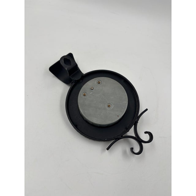 Mid-Century Modern Baromaster Wall Barometer with Wrought Iron Bracket, 1950s For Sale - Image 3 of 6