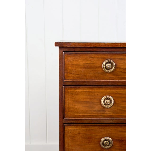 19th Century English Mahogany 4-Drawer Chest With Ring Pulls (C. 1880) For Sale - Image 4 of 13