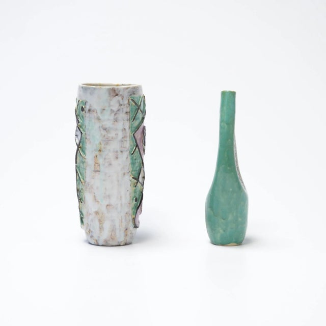 Decorative Ceramic Vases, 1950s, Set of 2 For Sale - Image 4 of 17