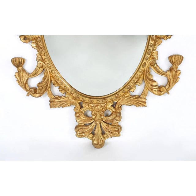 Contemporary Late 20th Century Giltwood Framed Hanging Wall Mirror - a Pair For Sale - Image 3 of 8