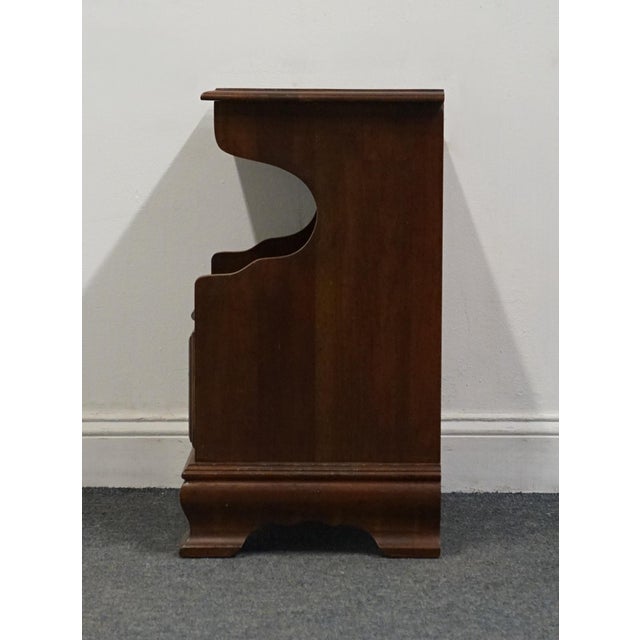 Cresent Furniture Solid Cherry Traditional Style 20" Open Cabinet Nightstand For Sale - Image 10 of 12