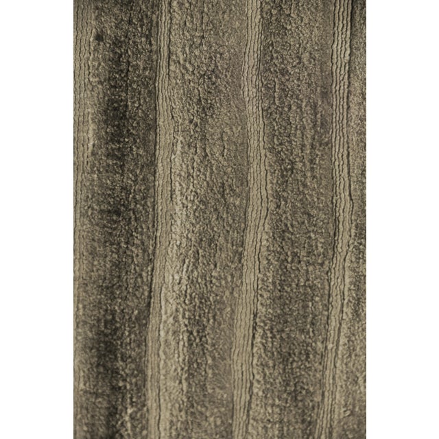 Transitional Gail hand loomViscose Khaki Rug - 9'x12' For Sale - Image 3 of 5