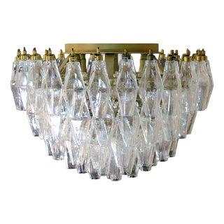 Murano Poliedri Ceiling Light by Carlo Scarpa, 1990 For Sale