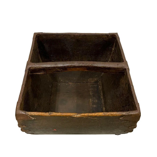 Late 19th Century Antique Chinese Official Wooden Rice Grain Bucket For Sale - Image 5 of 9