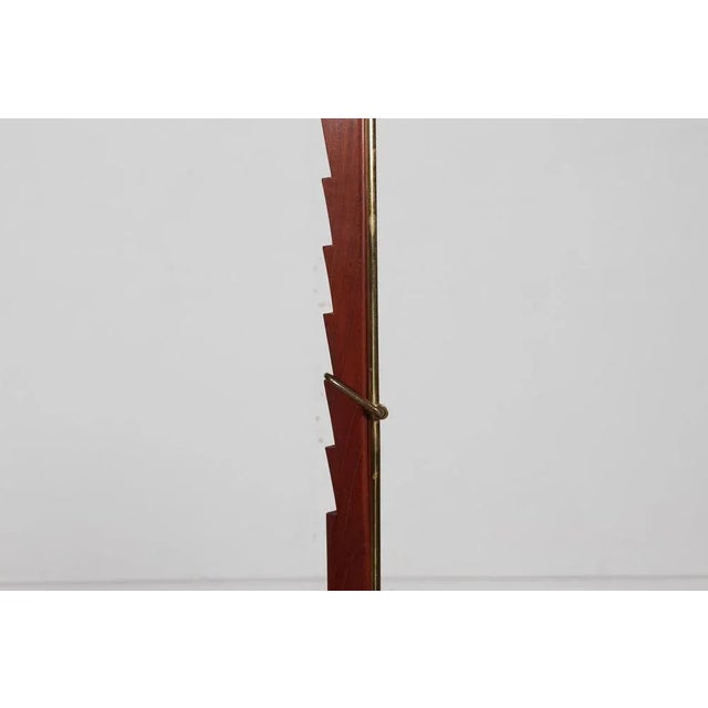 Danish Adjustable Floor Lamp in Teak, Brass and Iron with Le Klint Shade by Svend Aage Holm Sørensen, 1950s For Sale - Image 10 of 11