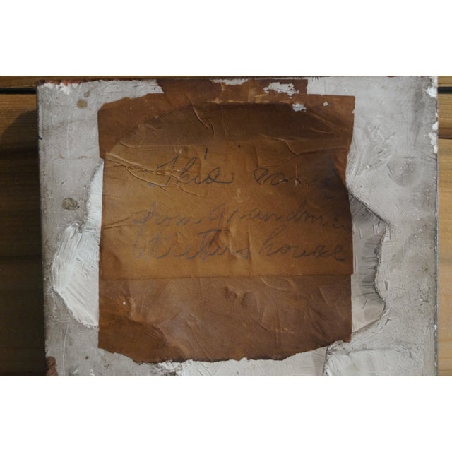 Brown 19th Century Victorian Majolica Portrait Tile of a Woman For Sale - Image 8 of 9