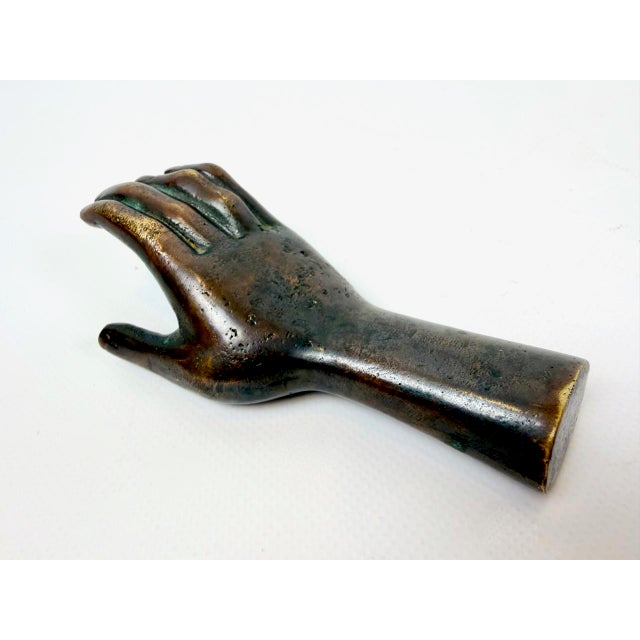 Goldenrod Antique Females Hand in Bronze Paperweight, 19th Century For Sale - Image 8 of 12