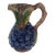 Italian Hand Painted Ceramic Pottery Pitcher With Grapes For Sale