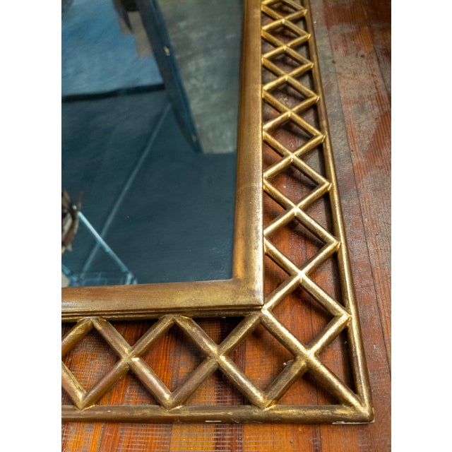 Mid-Century Italian Florentine Hollywood Regency Ghosted Giltwood Wall Mirror For Sale - Image 11 of 16