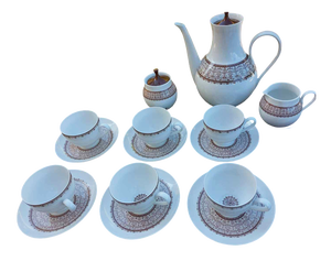 Vintage Bidasoa Coffee Set, 1960s, Set of 15